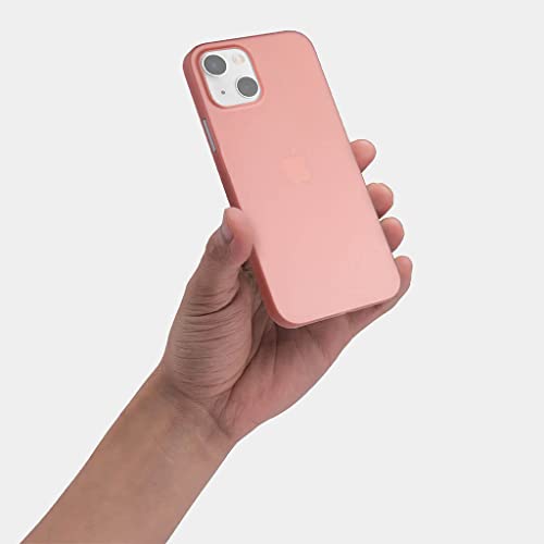Image of ExpressB for iPhone 16 Case Back Cover | Zero Drop Protection | Perfect for Minimalists | Ultra Thin Anti Scratch Matte Finish Case for iPhone 16 (Peach Pink)