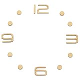 PATIKIL Holzuhrenzahlen-Set, 0,79 Zoll Selbstklebende Uhrenzahlen-Zubehörteile für DIY-Digitaluhr-Zahlenersatzteile, Arabische Zahlen/Vertikale Punkte