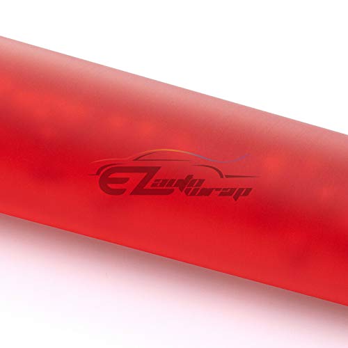 Ezautowrap Red Shift Knob Stick Frosted Matte Crystal Bubble Long Throw Gear Shifter 15Cm #TOP3