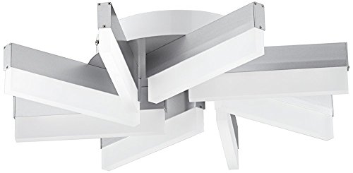 Spirelli Modern Ceiling Light Flush Mount Fixture LED Silver Aluminum 19