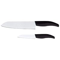 Algopix Similar Product 9 - 2PC CERAMIC COATED SANTOKU