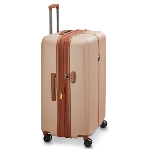 Image of DELSEY PARIS Lucette 76 cms Large Check-in ABS /Polycarbonate Hard Sided 8 Wheels and Expandable Spinner Suitcase /Trolley Bag for Travel with TSA Lock- Sand