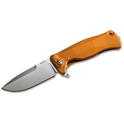 LionSteel Unisex - Erwachsene SR22 Aluminium Orange Satin Taschenmesser Cover