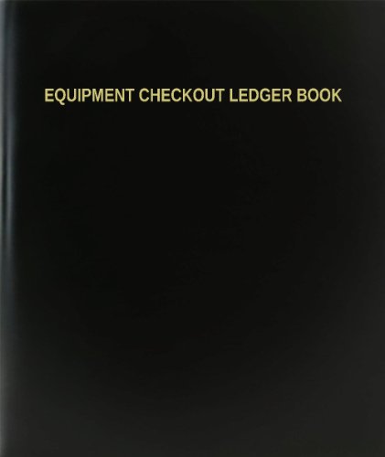 BookFactory Equipment Checkout Ledger Book - 120 Page, 8.5''x11'', Black Hardbound (XLog-120-7CS-A-L-Black(Equipment Checkout Ledger Book))