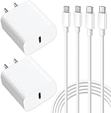 iPhone Charger Fast Charging [Apple MFi Certified], 2Pack 20W PD USB C Wall Charger Block with 6FT T