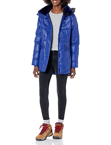 Blouson mi-long matelassé avec isolation thermique hiver couleur sapphire