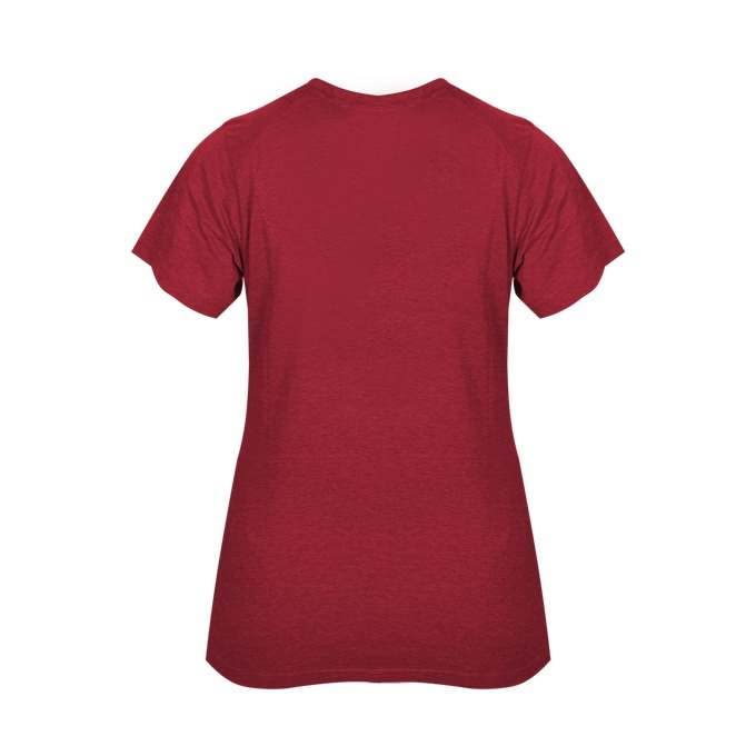 Badger Sports Tri-Blend Ladies' V-Neck Tee Red Large