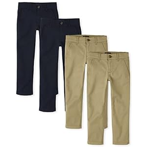 Stretch Straight Chino Pants,multipacks