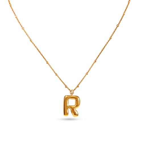 Image of Rubans Demi Fine Stainless Steel Alphabet Pendant CZ Gift for Women & Girls