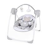 Ingenuity Comfort 2 Go Portable Swing Cuddle Lamb Compact Swing with TrueSpeed