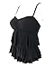 Womens Flattering Swimsuit Modest Ruffle Tankini Top With Padding Support