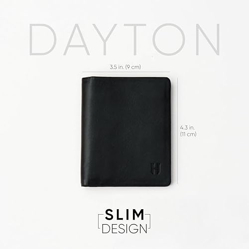 Wallet for Men, Slim Minimalist RFID Full-Grain Leather, Handcrafted Bifold Design, 6 Card Slots, in Gift Box with Pouch, for Christmas & Birthday, Brown Plus Colors4