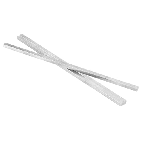 QUARKZMAN 3 Pcs Barres Carrées En Acier Pour Clavettes, 5/16" x 5/16" x 12" Barres En Acier 45# Tiré À Froid Pour Clavettes De Précision Pour Accouplement De Boîte De Vitesses, Ton Argenté