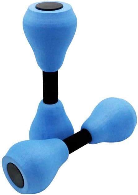 2Pcs Water Fitness Dumbbells, DIY Water Aerobics Foam Dumbbells, Adults, Kids, Women Weight Loss Water Fitness Equipment, Blue,