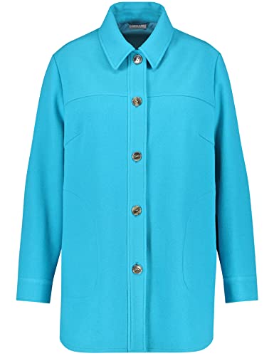 Samoon 130004 21507 Chaqueta Vaquera + Tela, Azul (True Blue), 48 para Mujer