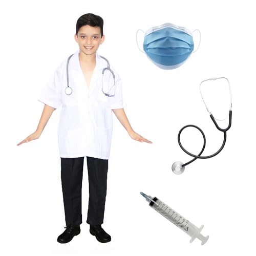 Image of Kaku Fancy Dresses Our Helper Costume for Boys & Girls | Social Helper Doctor, Nurse, Fireman, Postman, Teacher, Farmer Dress For Kids