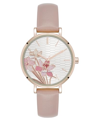 Nine West NW-3086FLPK Floral Dial Watch