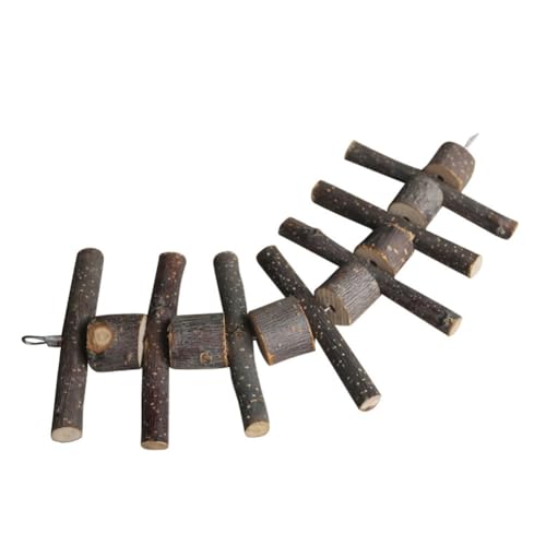 Apples en bois Bunny mâcher un jouet - chaîne molaire de branche naturelle pour les lapins dents grincer | Stick à mastication pour animaux de compagnie sûre pour le hamster, le cochon d'Inde, le chin