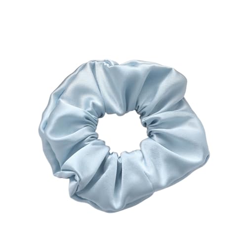 Cravate à cheveux en soie satinée 6cm bleu ciel élégante