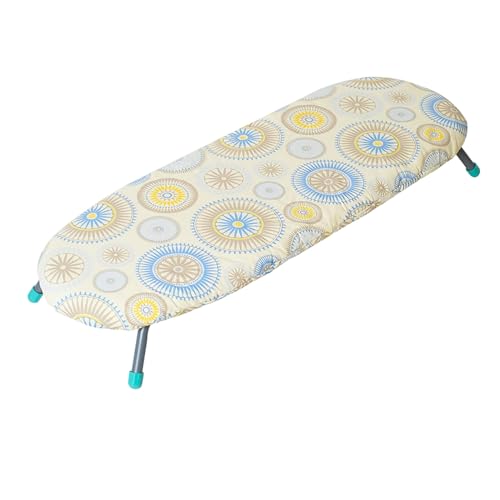 ISCBAFYX Table Top Ironing Board Wall Mount, Mini Ironing Board, D-Crease, Portable Space Saving, Mini Iron Board, Easy to Fold (Color : Yellow B)