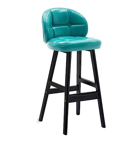 Tabourets de bar vintage en bois et cuir PU au design soigné pour salle à manger