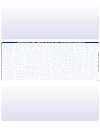 500 Blank Laser/Computer Checks Middle Style (Blue Safety)