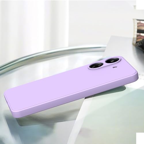 ARRYNN Etui do Xiaomi Redmi 13C (6,74 cala) + folia ochronna, etui na telefon komórkowy, płynny silikon TPU, etui ochronne do Xiaomi Redmi 13C - fioletowe