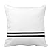 Produktbild Jxrodekz Two Black Thin Lines in White Throw Pillow Case Cover for Car or Sofa