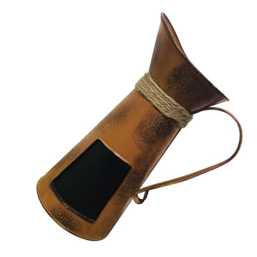 GOOHOCHY Small Blackboard Coffee Pot Rustic Pitcher Iron Ornament for Living Room Decor