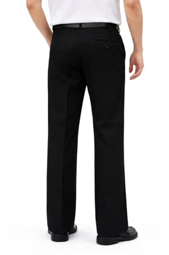 Image of Men's Black Straight Fit Formal Trousers | Japanese Fabric | Office Comfortable Pants