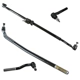 TRQ Front Driver & Passenger Side Inner & Outer Steering Kit Drag Link Tie Rod Compatible with 2007-2017 Jeep Wrangler 2018 Wrangler JK
