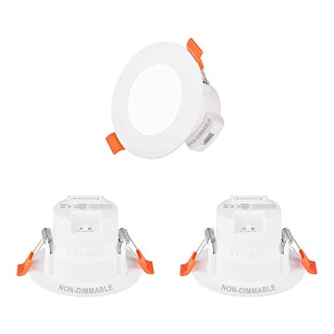 ENUOTEK 5W Small LED Recessed Ceiling Downlights IP44 for Kitchen Bathroom Ceiling Lighting Color Adjustable 3000K 4000K 5000K Ceiling Hole Small Diameter 65-80MM 3 Lamps Cover