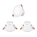 Petit Lampes Spots de Plafond a LED Encastrables Extra Plat 5W 450Lm IP44 CCT Ajustable 3000K 4000K 5000K Pas Dimmable Trou de Plafond Diamètre 65-80MM Lot de 3 de Enuotek