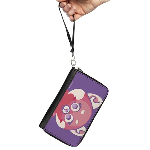 Buckle-Down Disney Wallet, Zip Around, Turning Red Red Panda Mei Face Close Up Purple Pinks, Vegan Leather2