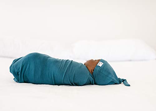 Image of Copper Pearl Swaddle Blankets for Newborns | Soft Stretchy Receiving Blankets for Boys and Girls | Large 46 x 46 Inch Baby Blankets | Lightweight and Breathable Swaddles | Steel