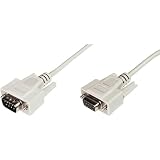 DIGITUS Cavo di connessione seriale - da D-Sub 9 a D-Sub 9 - da maschio a femmina - 3,0 m - Cavo di prolunga - Beige