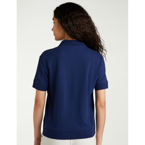 Image of U.S. Polo ASSN. Women's Cotton Solid Loose Fit Polo Shirt