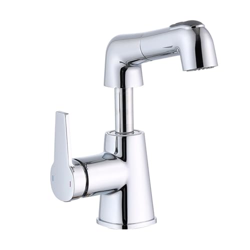 Robinet extractible et relevable pour lavabo noir ou chromé - 7