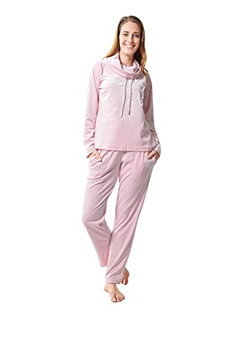 RAIKOU Damen Hausanzug Freizeitanzug Fitnessanzug Trainingsanzug Jogginganzug Schlafanzug(40/42, Rosa) Cover
