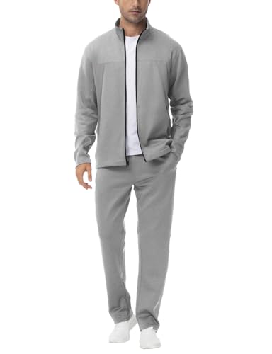 BGOWATU Men's Tracksuits 2 Piece Running Sports Sweatsuits For Men Full Zip Athletic Jackets and...