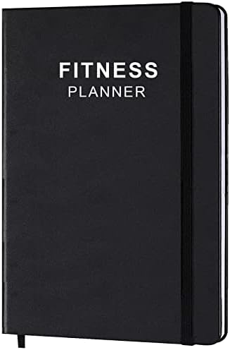Fitness Planner - Workout Planner for Woman and Man, Fitness Planner for Women & Men - A5 Hardcover Workout Journal/Planner to Track Weight Loss, GYM, Bodybuilding Progress - Daily Health & Wellness Tracker，Black