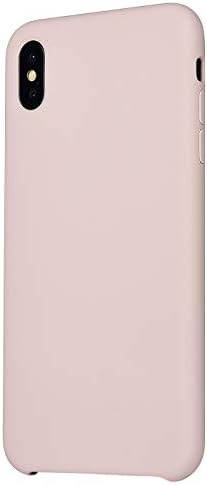 MANLENO Compatible with iPhone Xs Max Case, Liquid Silicone Case Gel Rubber Slim Fit Phone Case with Microfiber Cloth Lining Cushion for Apple iPhone Xs Plus 6.5'' (Pink Sand)