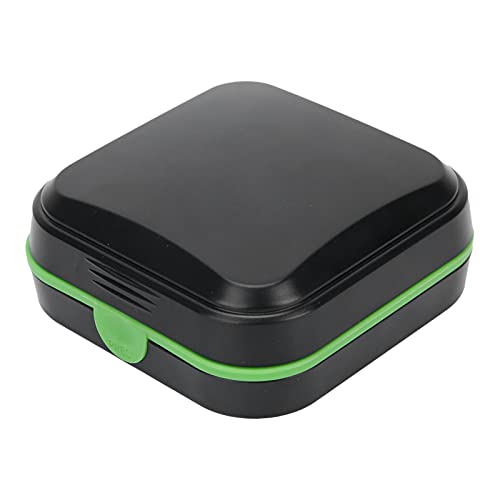 Estuche para audífonos retroauriculares, Caja de almacenamiento resistente a caídas a prueba de agua Caja protectora portátil Contenedor para audífonos para almacenar audífonos, negro y verde