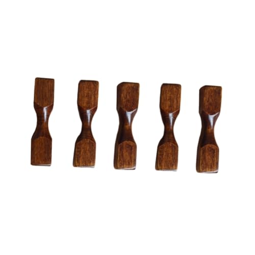 BIUDECO 5pcs Wooden Chopstick Rest Holder Japanese Style Dumbbell Shape Chopstick Rack Stand for Dining Table