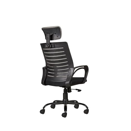 Image of CELLBELL Desire C104 Mesh High Back Ergonomic Office /Study Revolving /Computer Chair for Work from Home - Metal Base, Seat Height Adjustable, Grey