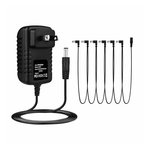 Adaptador de corriente para pedales de efecto guitarra 9V DC 1A miniatura 2