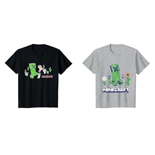 Minecraft Short Sleeve Crew Neck T-Shirts for Boys Girls Toddlers, Multipacks