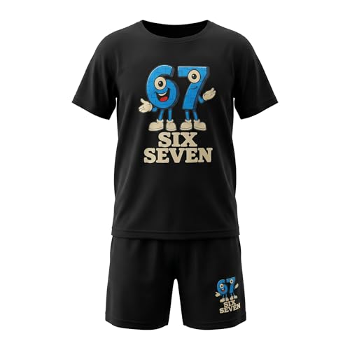 DINSAGE Ensemble 67 pour enfants (garçons et filles) - Tenue amusante inspirée du mème « 67 /...