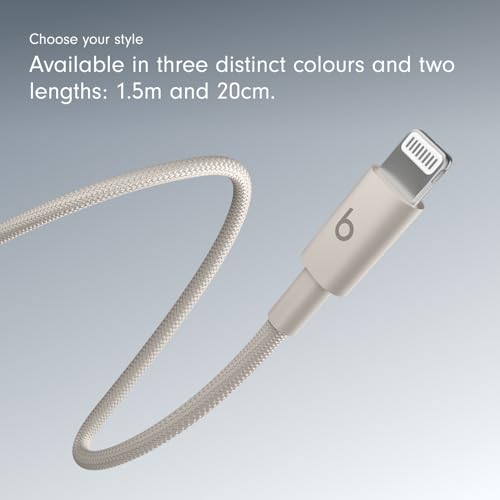Image of Beats USB-C to Lightning Woven Cable, Fast Charging, Durable /Tangle-Free, Compatible Charger for Apple Devices w Lightning Ports (1.5 m) - Surge Stone