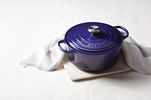 Image of Le Creuset Enameled Cast Iron Signature Round Dutch Oven, 5.5 qt., Indigo